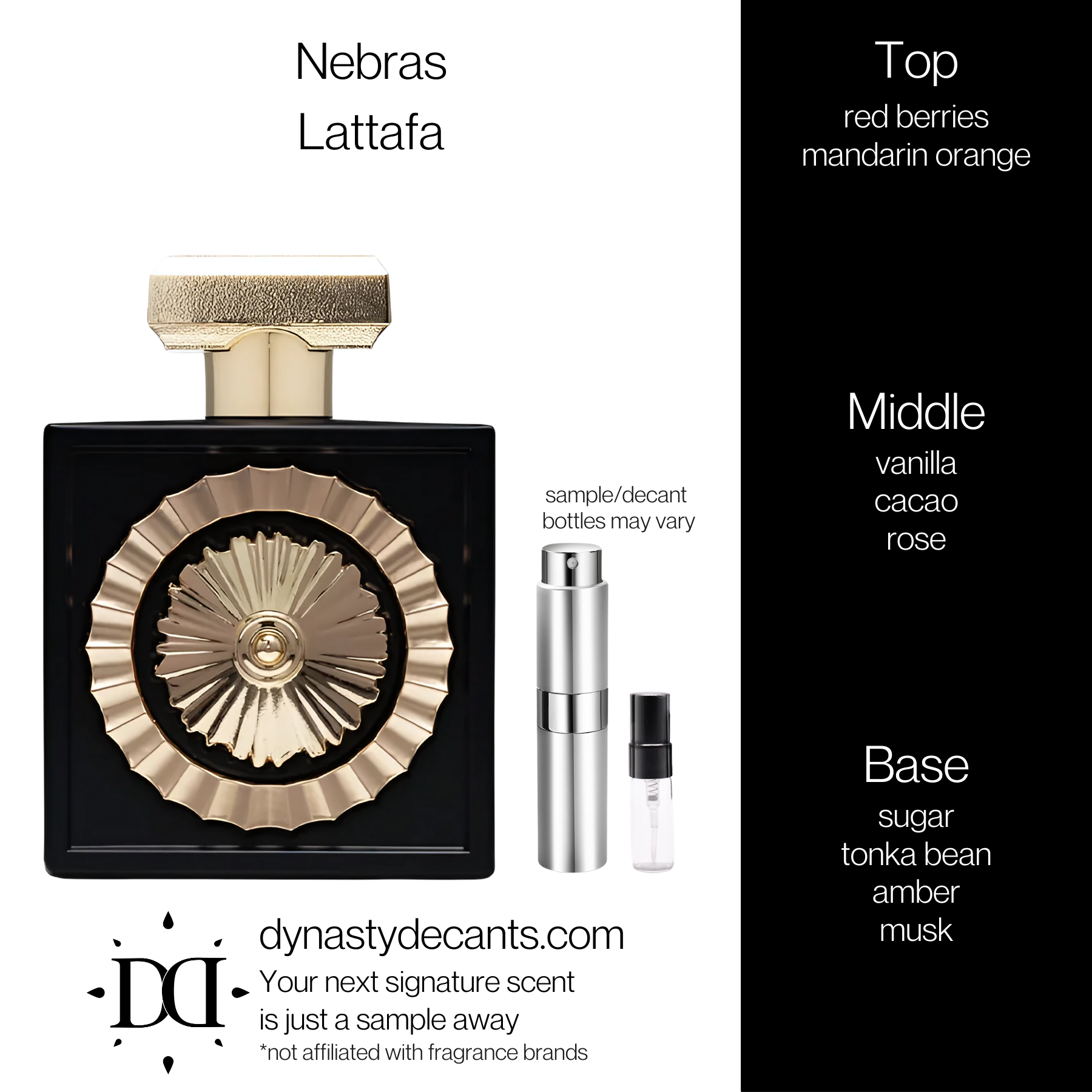 Nebras by Lattafa | Fragrance Sample | Decant