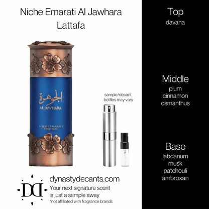 Niche Emarati Al Jawhara by Lattafa | Fragrance Sample | Decant