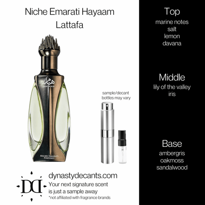 Niche Emarati Hayaam by Lattafa | Fragrance Sample | Decant