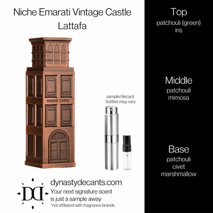 Niche Emarati Vintage Castle by Lattafa | Fragrance Sample | Decant