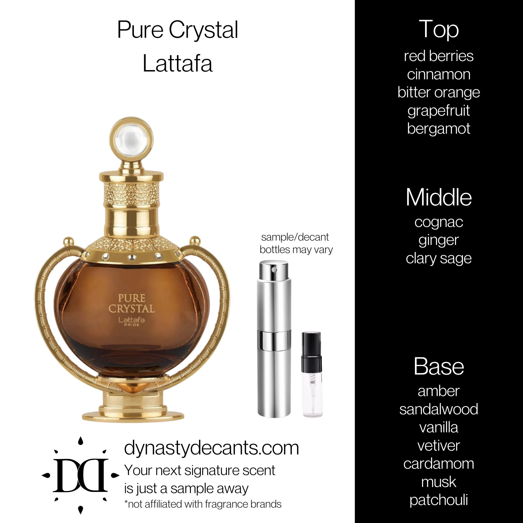 Pure Crystal by Lattafa | Fragrance Sample | Decant