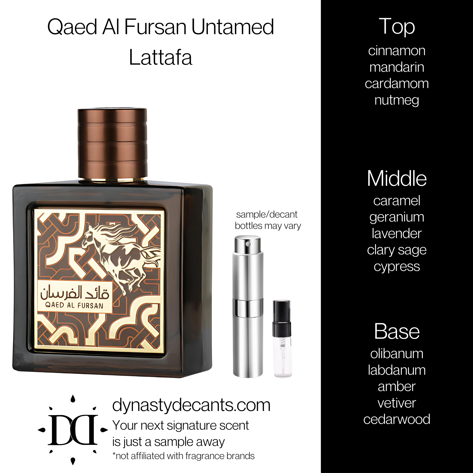 Qaed Al Fursan Untamed by Lattafa | Fragrance Sample | Decant