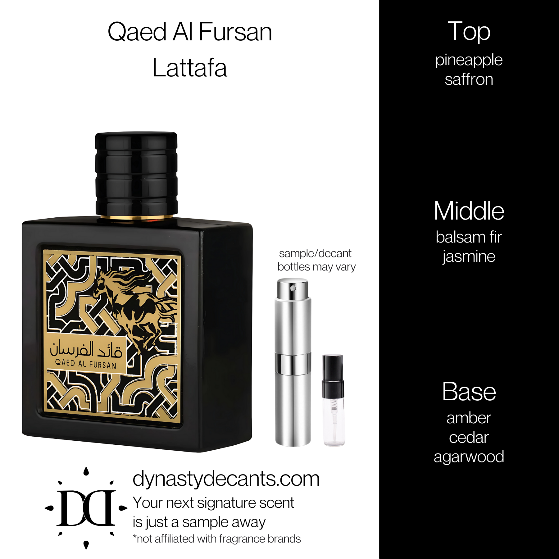 Qaed Al Fursan by Lattafa | Fragrance Sample | Decant