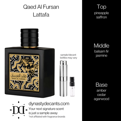 Qaed Al Fursan by Lattafa | Fragrance Sample | Decant