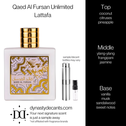Qaed Al Fursan Unlimited by Lattafa | Fragrance Sample | Decant