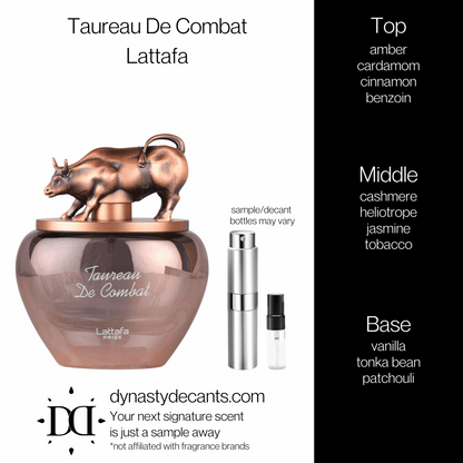 Taureau De Combat by Lattafa | Fragrance Sample | Decant
