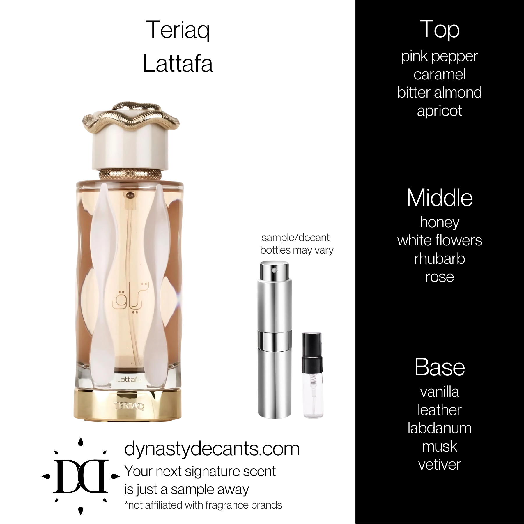 Teriaq by Lattafa | Fragrance Sample | Decant