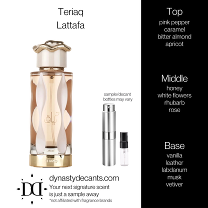 Teriaq by Lattafa | Fragrance Sample | Decant