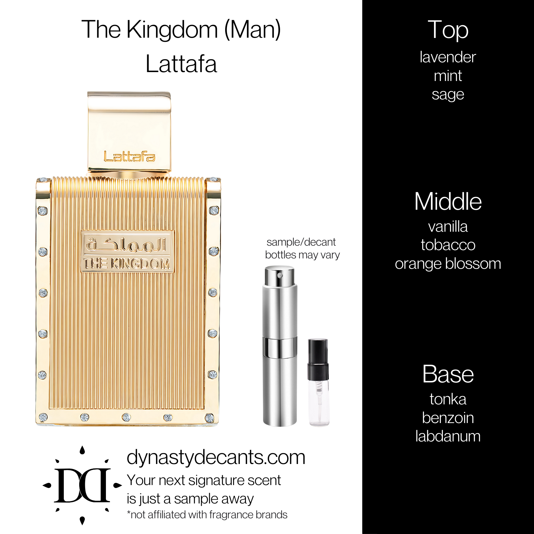 The Kingdom Man by Lattafa | Fragrance Sample | Decant
