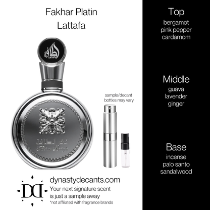 Fakhar Platine by Lattafa | Fragrance Sample | Decant