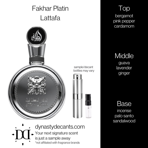 Fakhar Platine by Lattafa | Fragrance Sample | Decant
