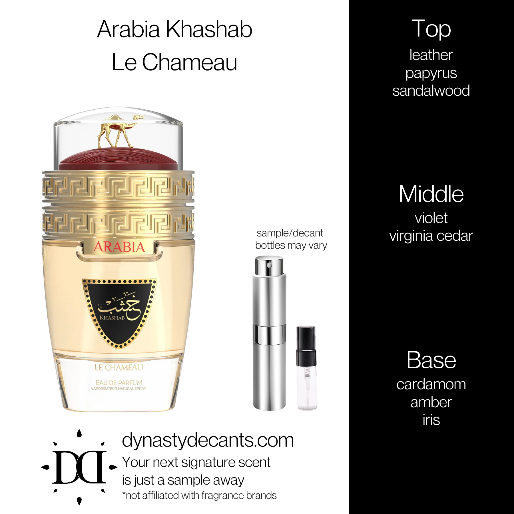 Arabia Khashab by Le Chameau | Fragrance Sample | Decant