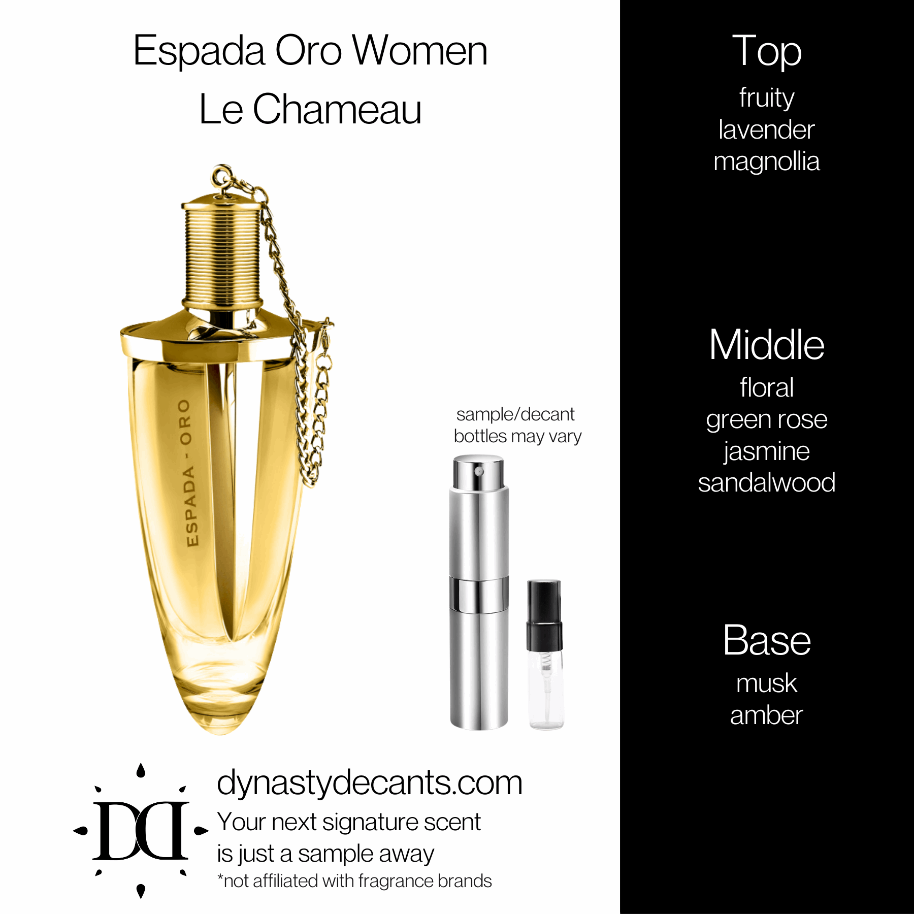 Espada Oro Women by Le Chameau | Fragrance Sample | Decant