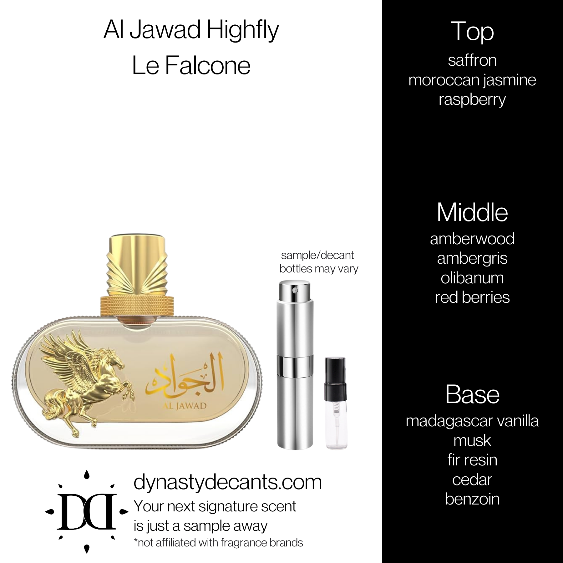 Highfly Al Jawad by Le Falcone | Fragrance Sample | Decant