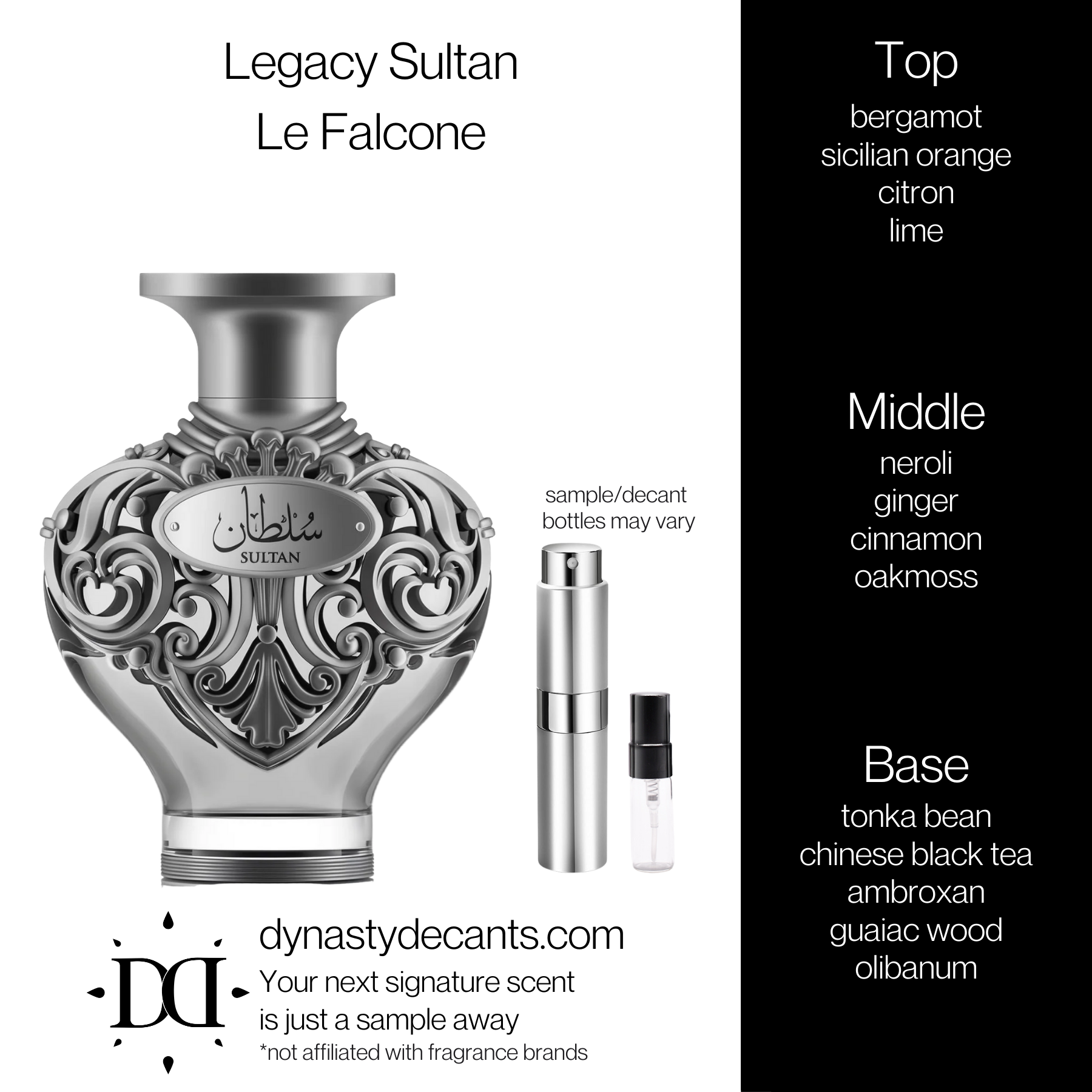 Legacy Sultan by Le Falcone | Fragrance Sample | Decant