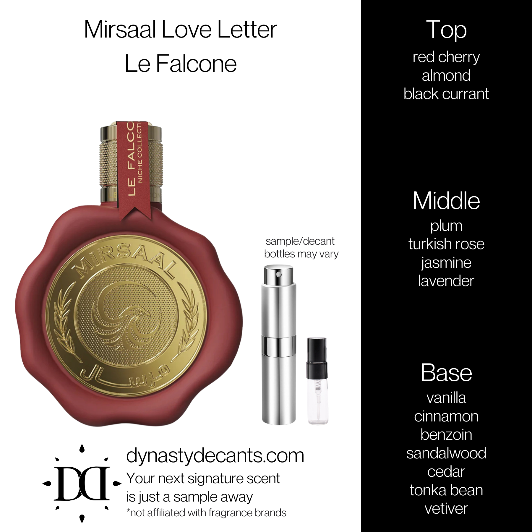 Mirsaal Love Letter by Le Falcone | Fragrance Sample | Decant
