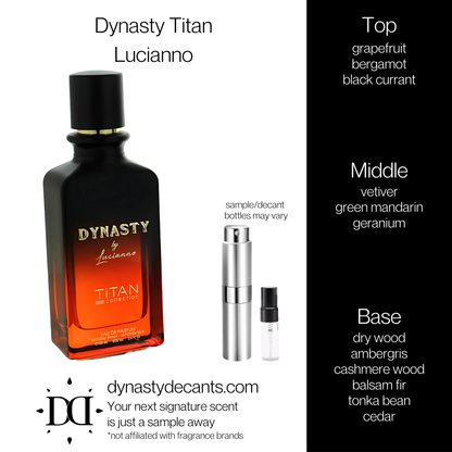 Titan Dynasty by Lucianno | Fragrance Sample | Decant