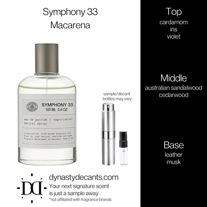 Symphony 33 by Macarena | Fragrance Sample | Decant