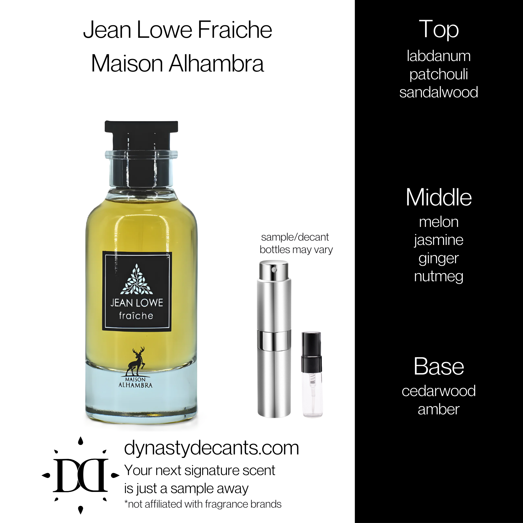 Jean Lowe Fraiche by Maison Alhambra | Fragrance Sample | Decant