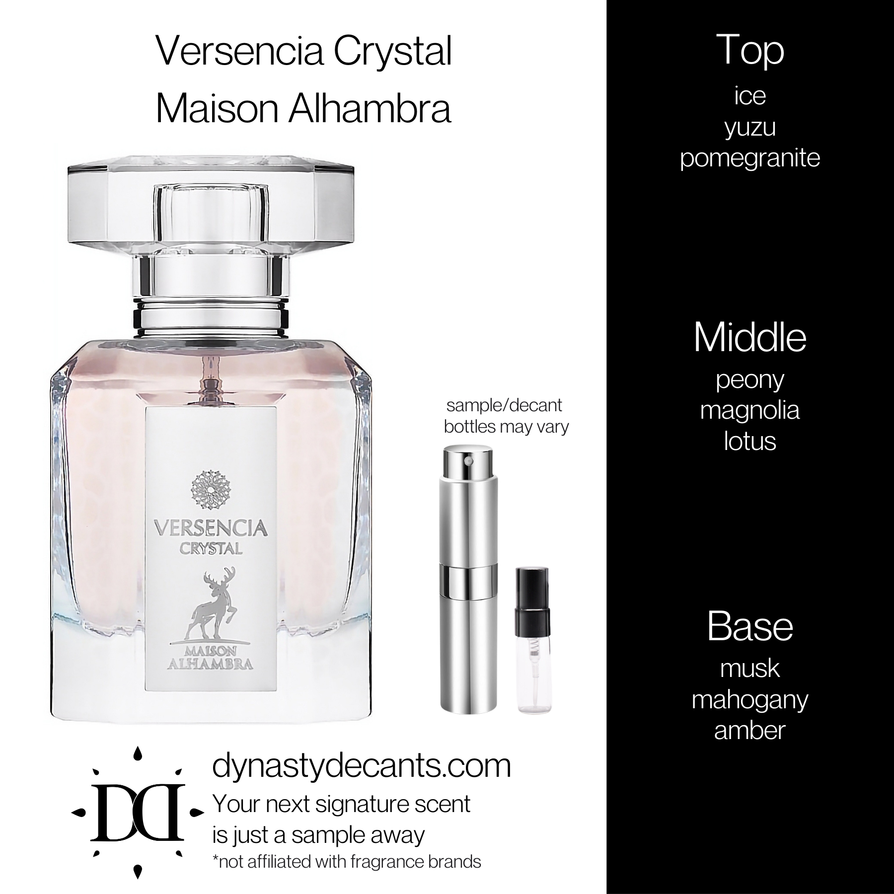 Versencia Crystal by Maison Alhambra | Fragrance Sample | Decant