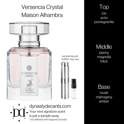 Versencia Crystal by Maison Alhambra | Fragrance Sample | Decant