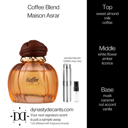 Coffee Blend by Maison Asrar | Fragrance Sample | Decant