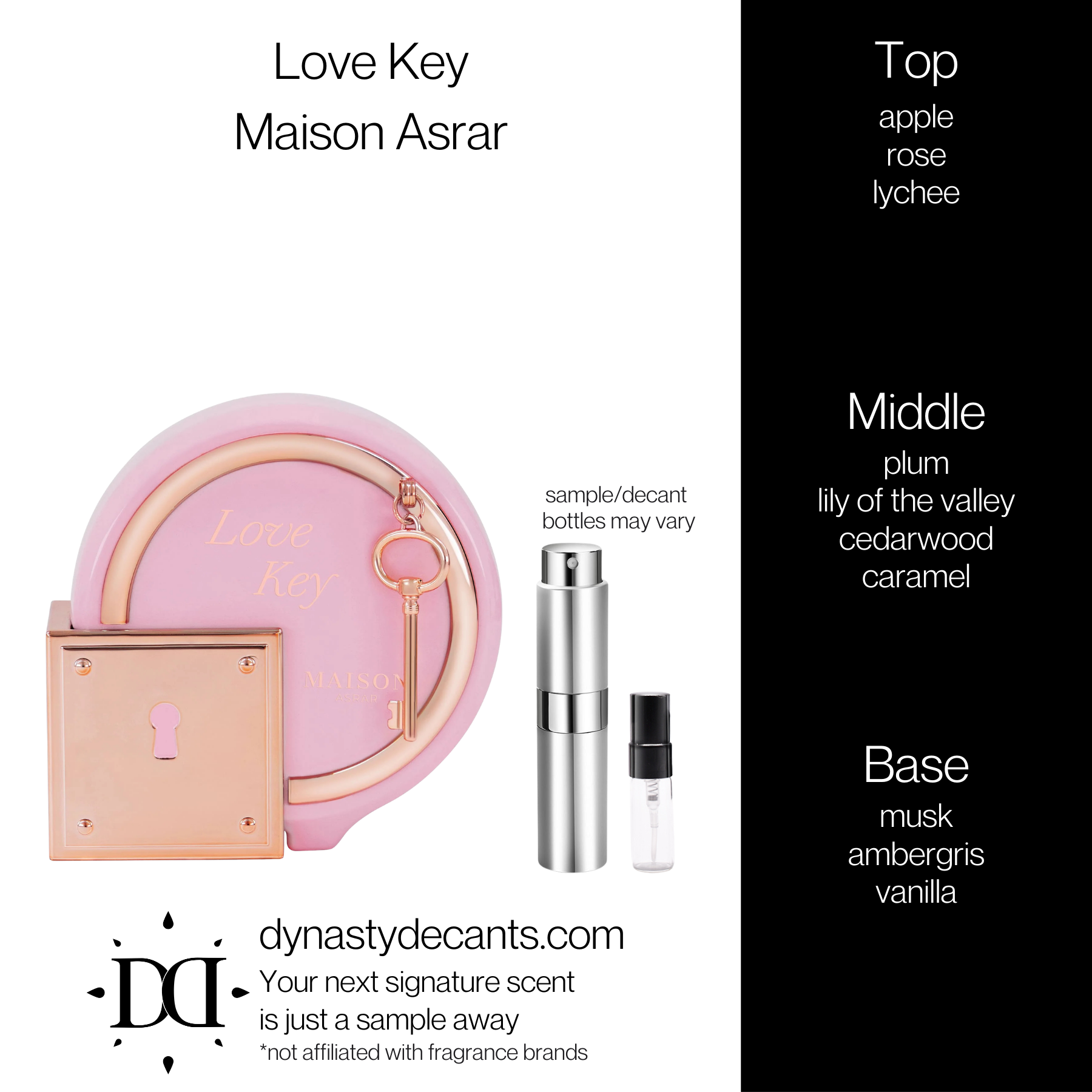 Love Key by Maison Asrar | Fragrance Sample | Decant