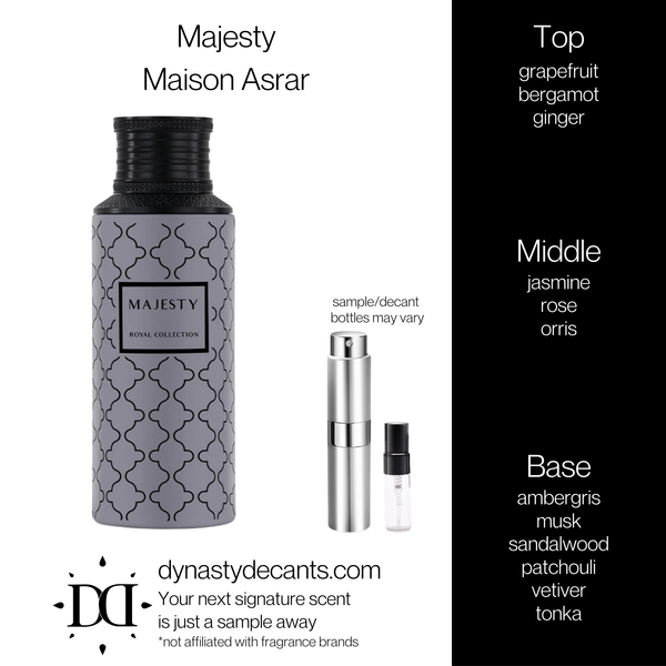 Majesty by Maison Asrar | Fragrance Sample | Decant