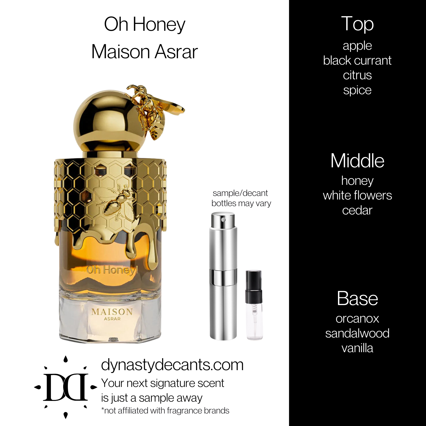 Oh Honey by Maison Asrar | Fragrance Sample | Decant