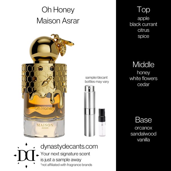 Oh Honey by Maison Asrar | Fragrance Sample | Decant