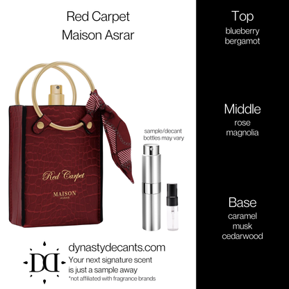 Red Carpet by Maison Asrar | Fragrance Sample | Decant