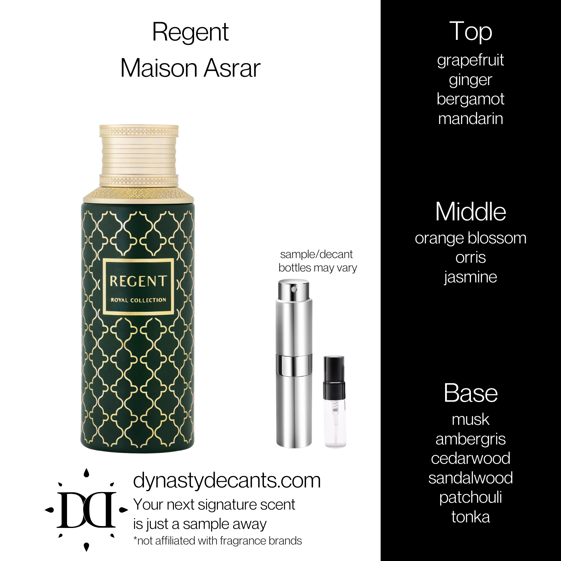 Regent by Maison Asrar | Fragrance Sample | Decant