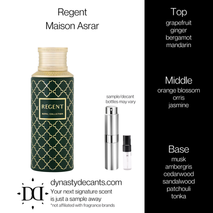 Regent by Maison Asrar | Fragrance Sample | Decant