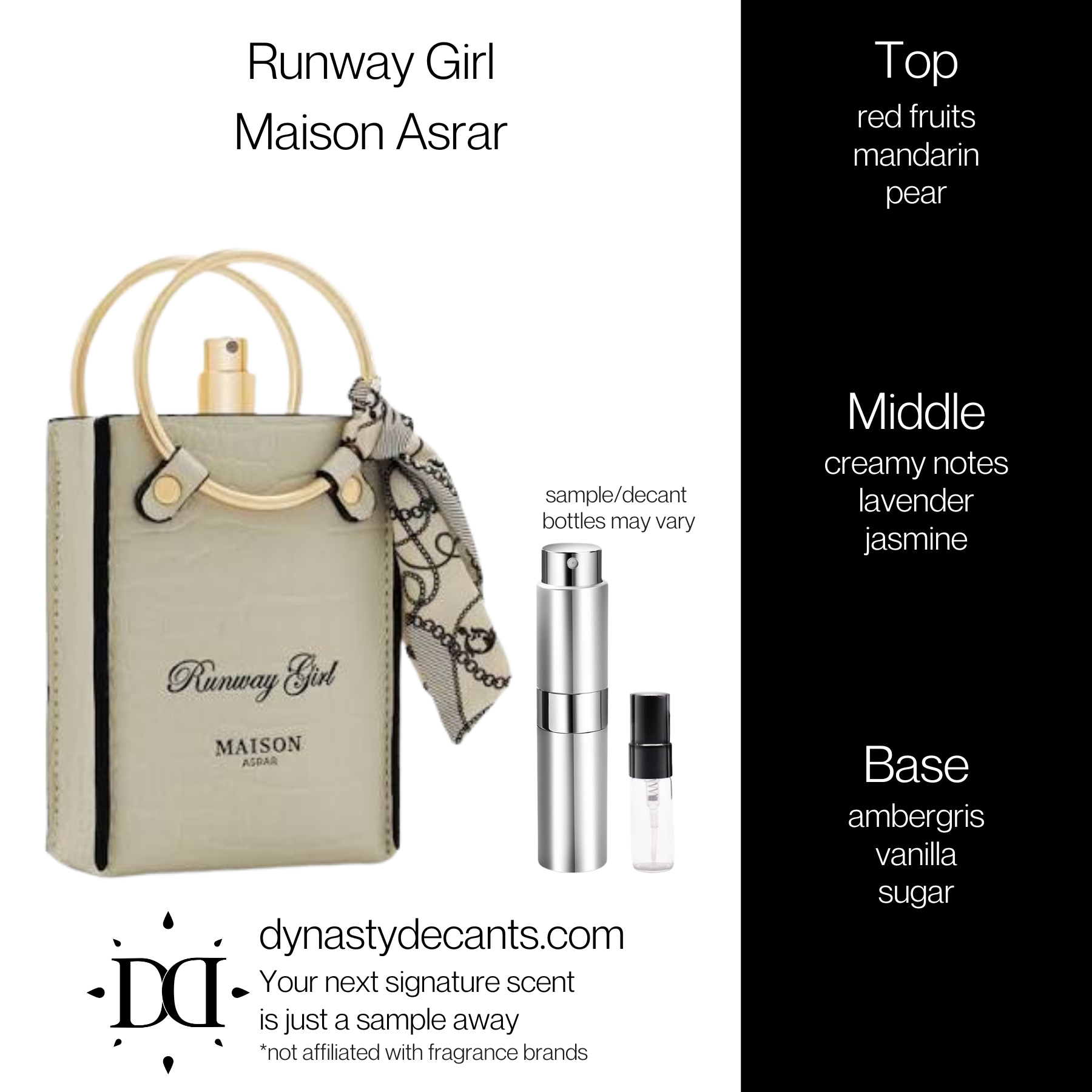 Runway Girl by Maison Asrar | Fragrance Sample | Decant