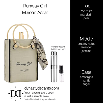 Runway Girl by Maison Asrar | Fragrance Sample | Decant