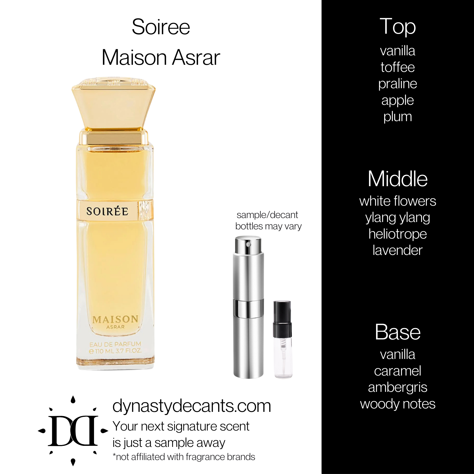 Soiree by Maison Asrar | Fragrance Sample | Decant