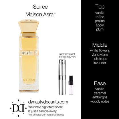 Soiree by Maison Asrar | Fragrance Sample | Decant