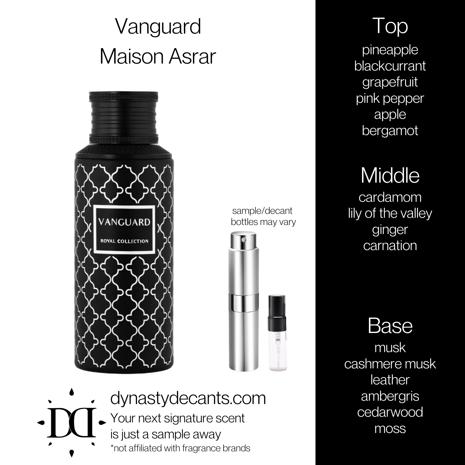 Vanguard by Maison Asrar | Fragrance Sample | Decant