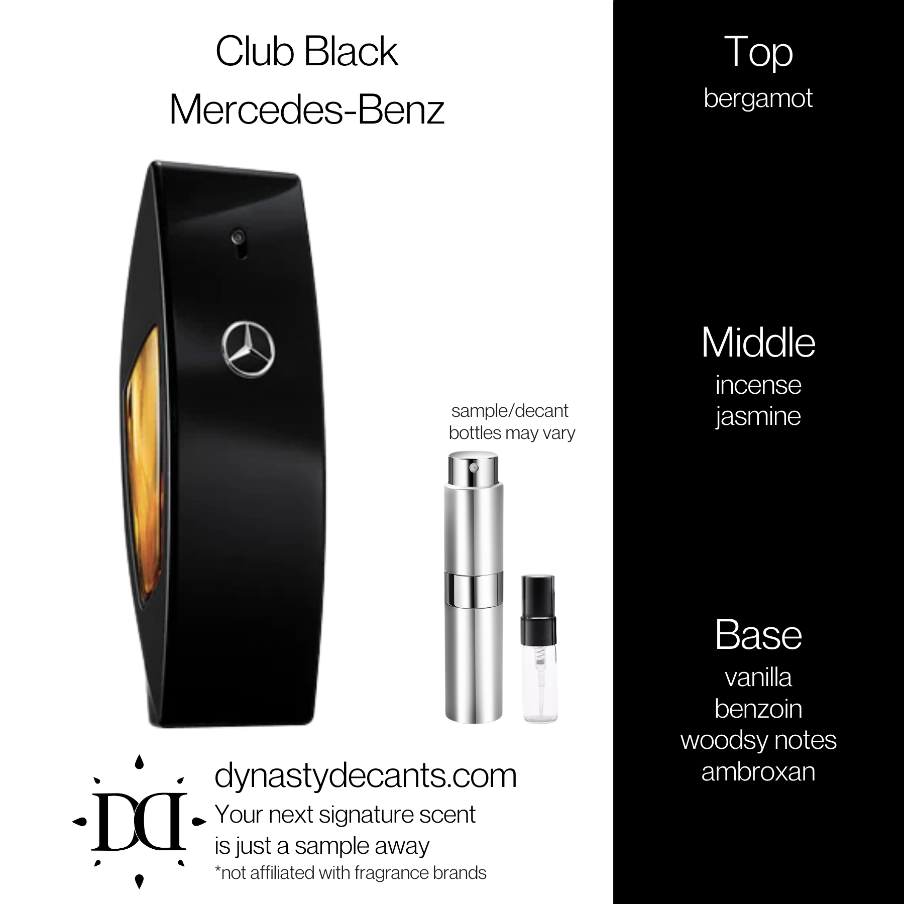 Club Black by Mercedes-Benz | Fragrance Sample | Decant