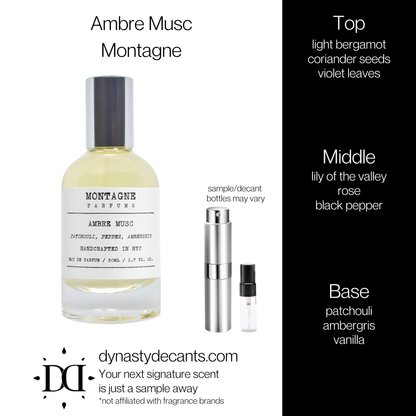 Ambre Musc by Montagne | Fragrance Sample | Decant