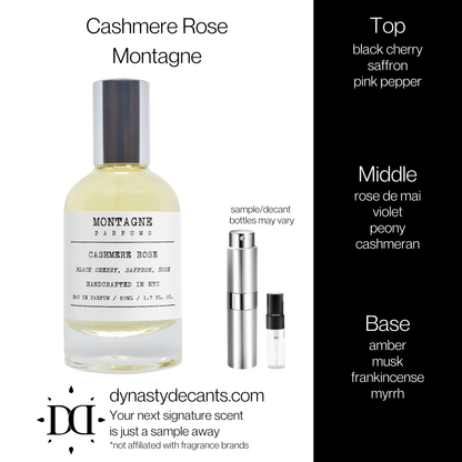Cashmere Rose by Montagne | Fragrance Sample | Decant