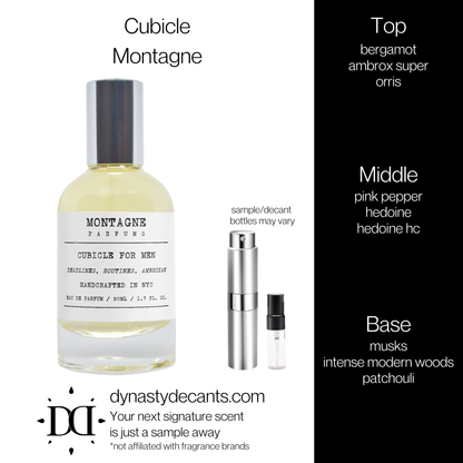 Cubicle by Montagne | Fragrance Sample | Decant
