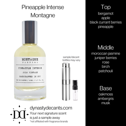Pineapple Intense by Montagne | Fragrance Sample | Decant