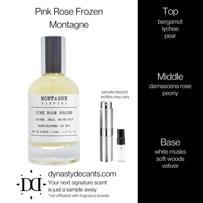 Pink Rose Frozen by Montagne | Fragrance Sample | Decant