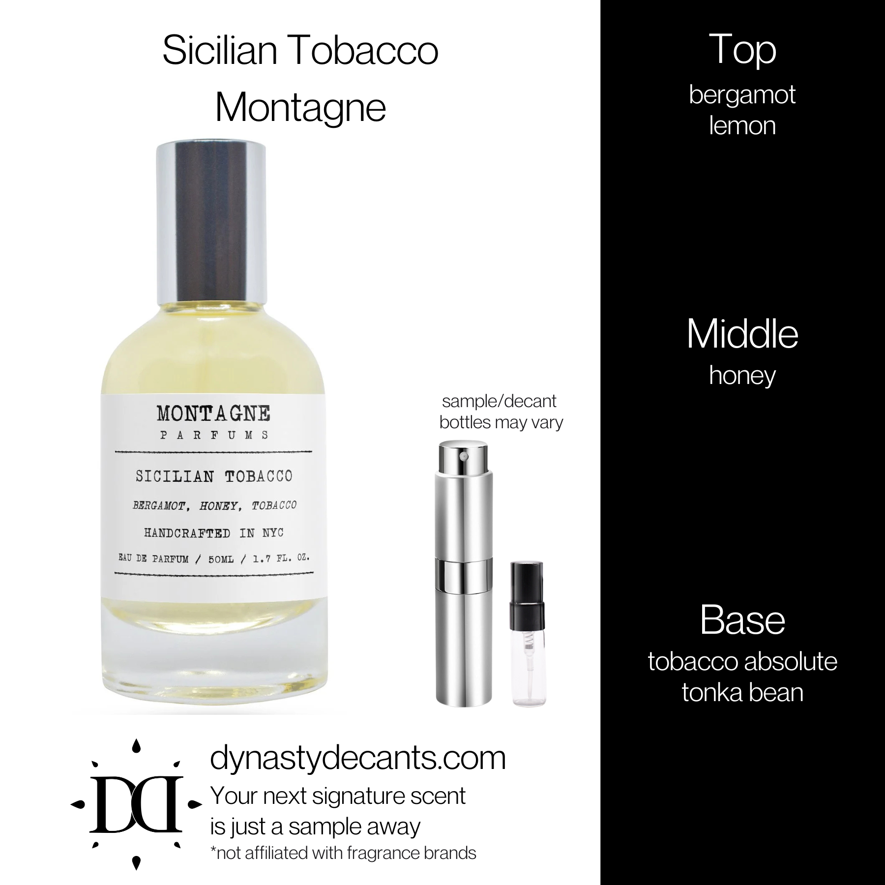 Sicilian Tobacco by Montagne | Fragrance Sample | Decant