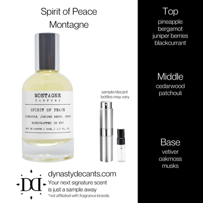 Spirit of Peace by Montagne | Fragrance Sample | Decant