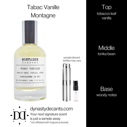 Tabac Vanille by Montagne | Fragrance Sample | Decant