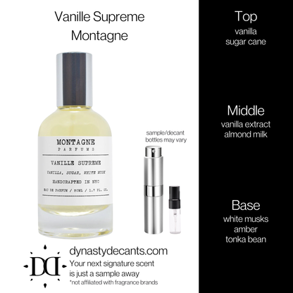 Vanille Supreme by Montagne | Fragrance Sample | Decant