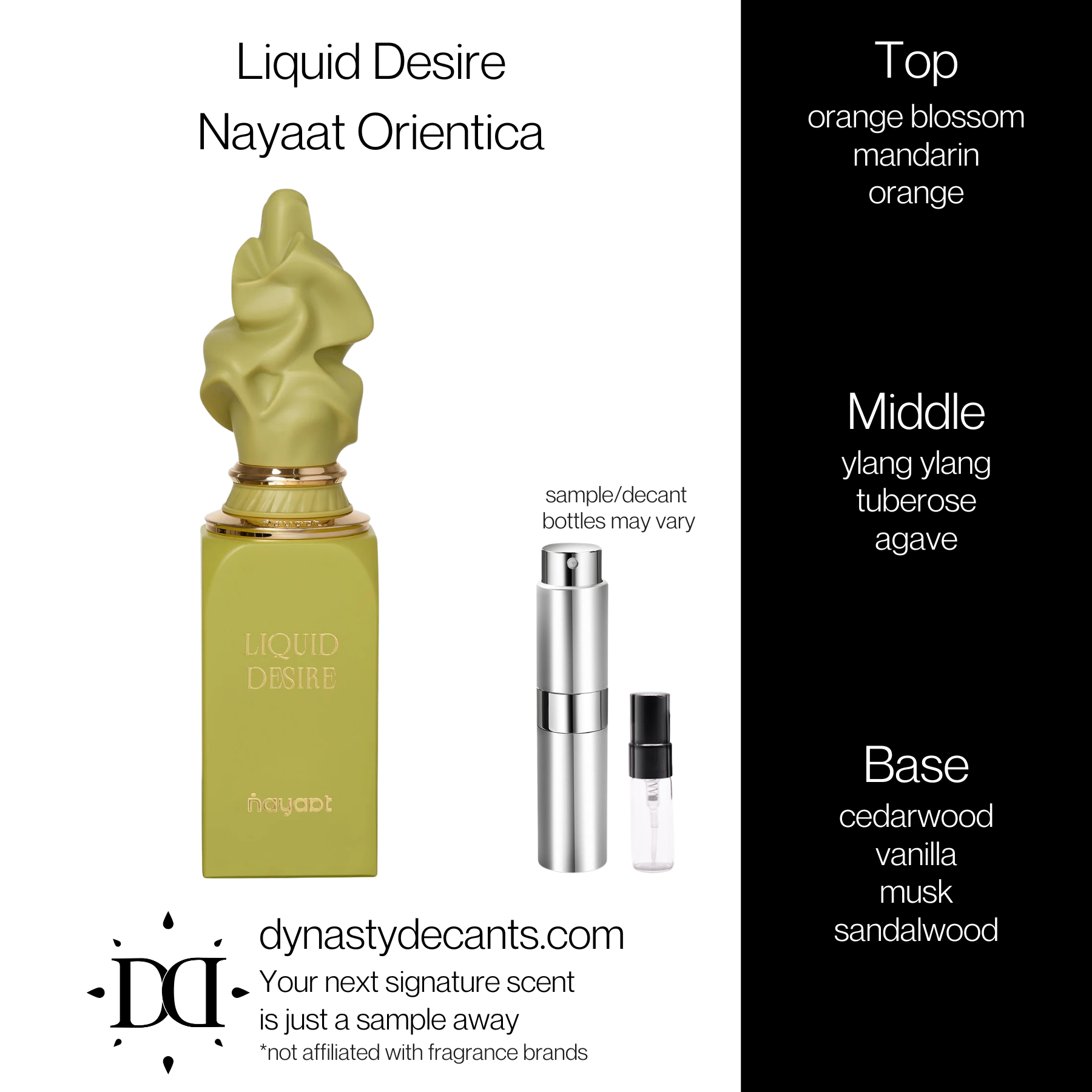 Liquid Desire by Nayaat Orientica | Fragrance Sample | Decant