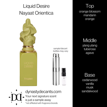 Liquid Desire by Nayaat Orientica | Fragrance Sample | Decant